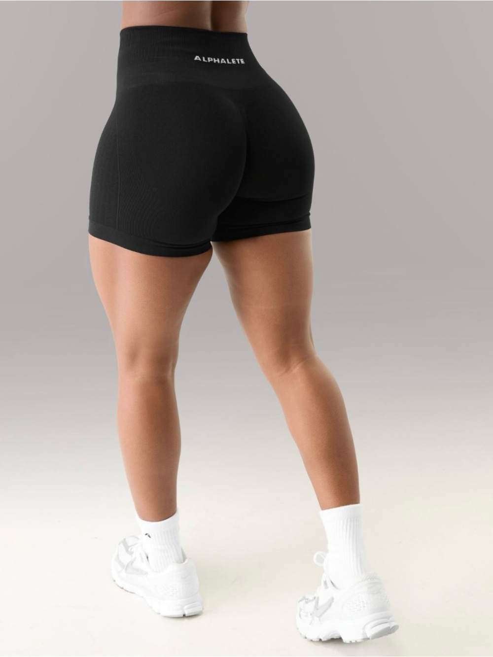 Alphalete Amplify Contour Ultra High Rise Short 5” Black NEW